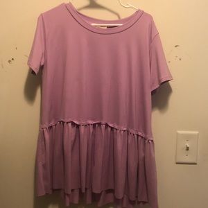 Entro size M lavender ruffle top.